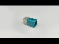 समकोण क्वाड मिनी FAKRA कनेक्टर Z कोड वाटर ब्लू चार पोर्ट